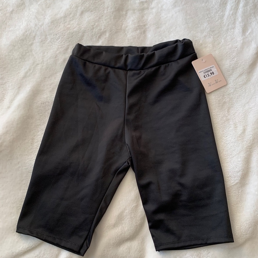 Biker shorts + checker board shirt